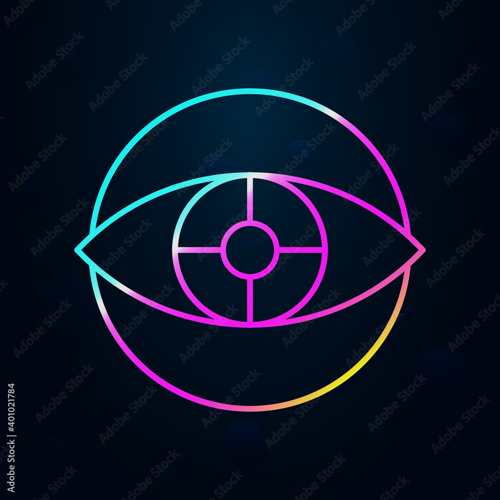Poster robotic technology eye nolan icon. simple thin line, outline vector of robotisc icons for ui and ux,