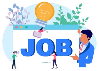 Illustration vector graphic cartoon character of job