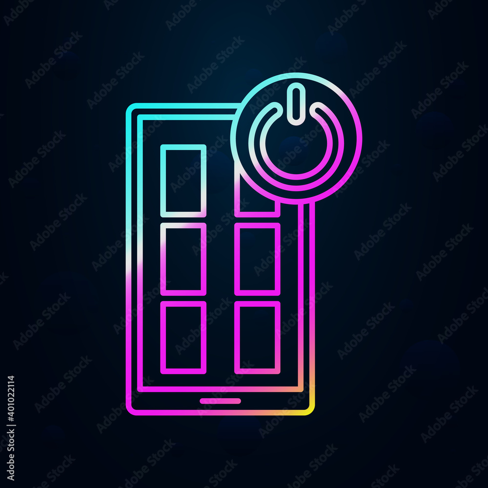 Poster robotic technology smartphone switch off nolan icon. simple thin line, outline vector of robotisc ic