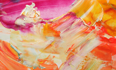 Art Abstract acrylic and watercolor relief smear blot painting. Color horizontal texture background.