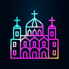 Fototapeta premium Russian, culture, christianity, church nolan icon. Simple thin line, outline vector of russia icons for ui and ux, website or mobile application