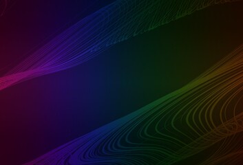 Dark Multicolor vector blurred shine abstract template.