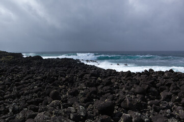 Volcanic lava of Pico island, Azores