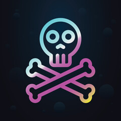 Skull nolan icon. Simple thin line, outline vector of seaside icons for ui and ux, website or mobile application