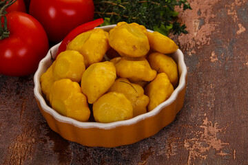 Tasty marinated patisson