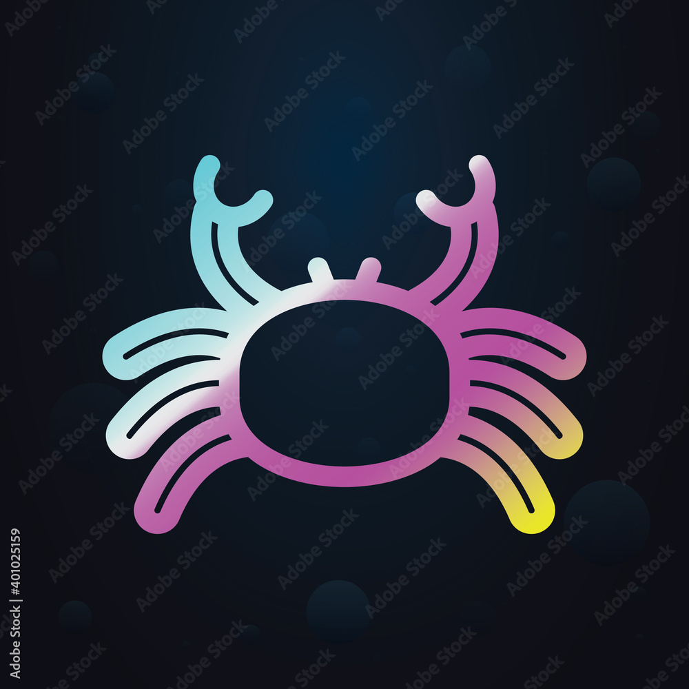 Poster crab nolan icon. simple thin line, outline vector of seaside icons for ui and ux, website or mobile 