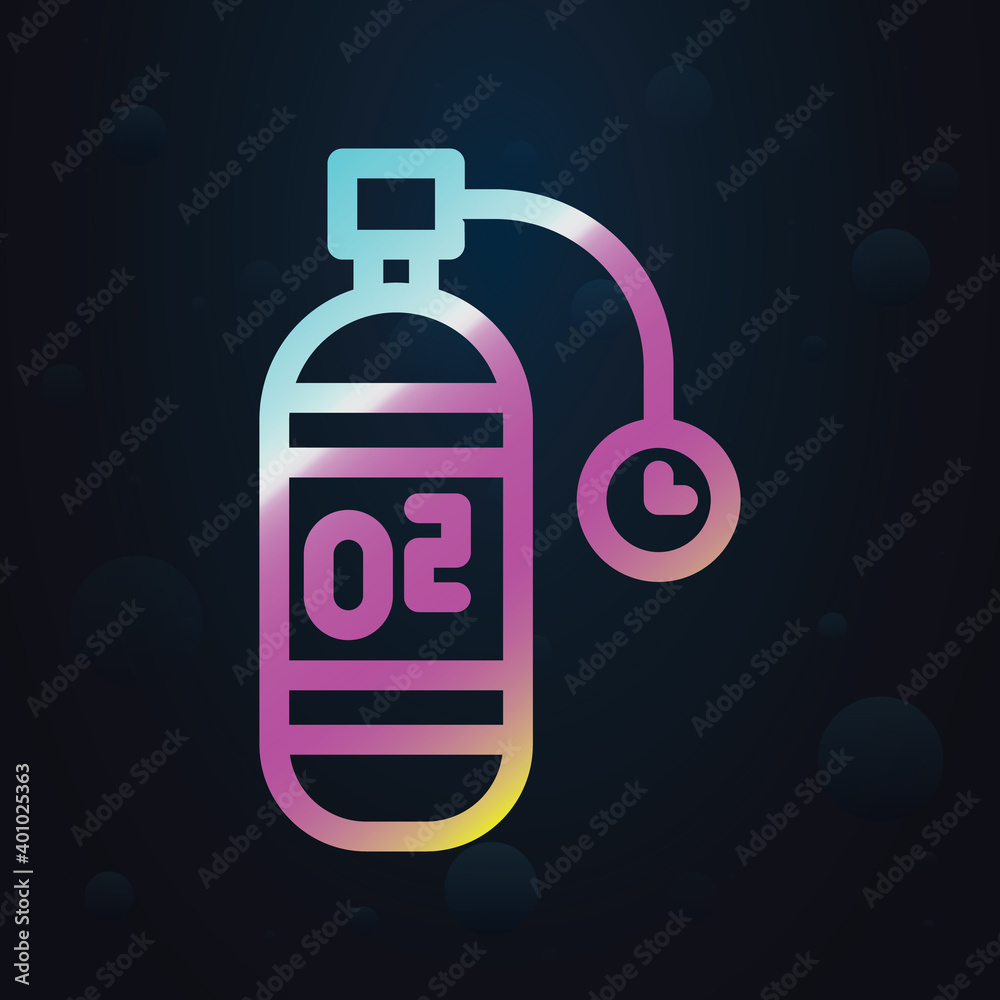 Poster oxygen nolan icon. simple thin line, outline vector of seaside icons for ui and ux, website or mobil