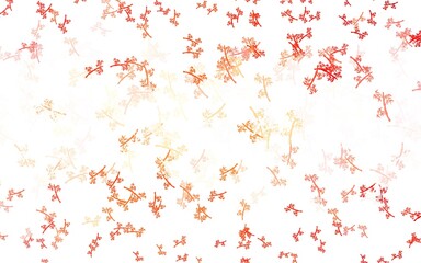 Light Red vector doodle layout with branches.