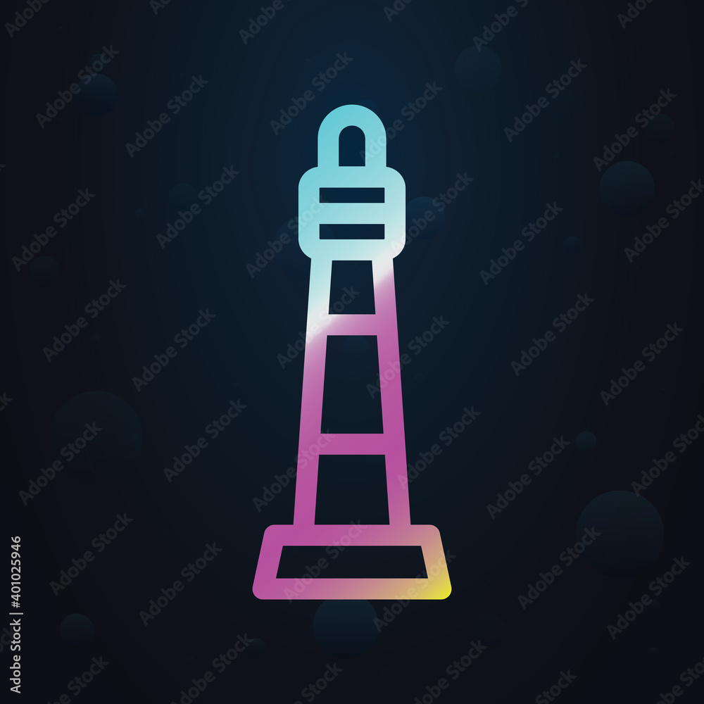 Poster lighthouse nolan icon. simple thin line, outline vector of seaside icons for ui and ux, website or m