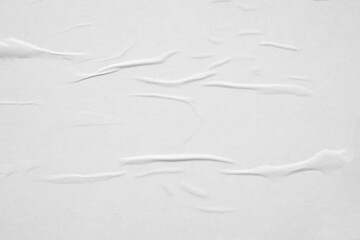 Obraz premium Blank white crumpled and creased paper poster texture background