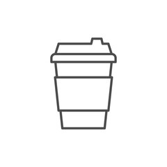 Coffee cup line outline icon