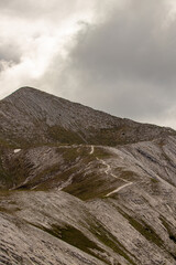 Mountain peak on a cloudy day	