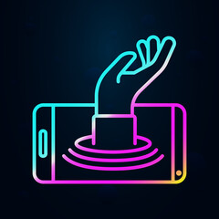 Failure, smartphone, hand nolan icon. Simple thin line, outline vector of social addict icons for ui and ux, website or mobile application