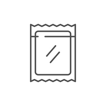 Zip package line outline icon