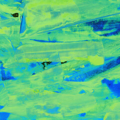 Modern contemporary acrylic background. Colorful texture made with a palette knife. Abstract painting on paper. Mess on the canvas.