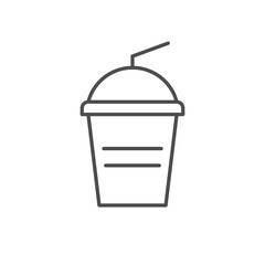 Smoothie cup line outline icon