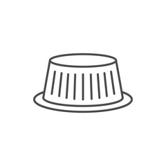 Cake container line outline icon