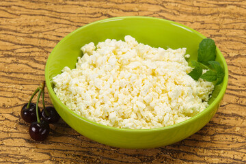 Fresh tasty curd in the bowl