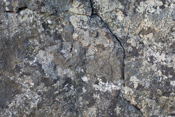 Natural tone black stone texture background image with crack