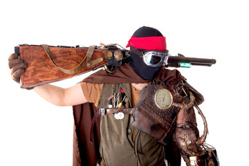 Naklejka premium post-apocalyptic soldier
