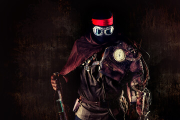 Naklejka premium post-apocalyptic soldier