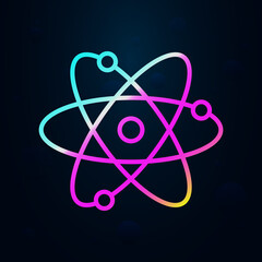 Atoms outline nolan icon. Simple thin line, outline vector of education icons for ui and ux, website or mobile application