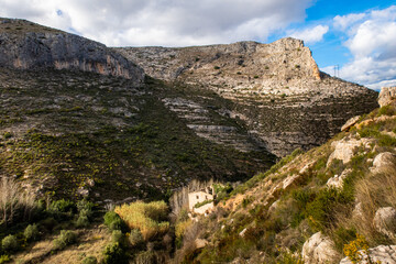 Fototapeta na wymiar Mediterranean mountains in the winter