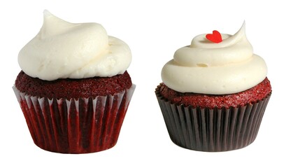 miniature cupcakes, red velvet, and chocolate strawberry.