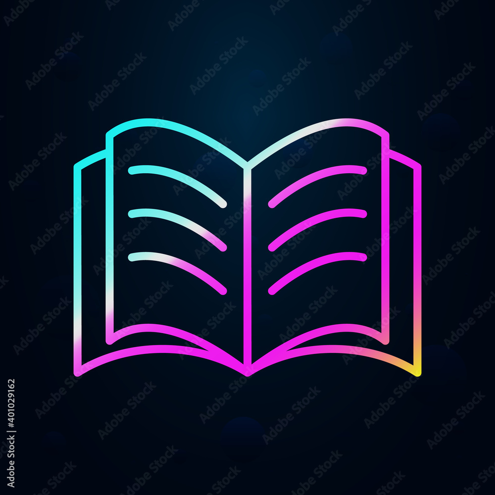 Poster open notebook outline nolan icon. simple thin line, outline vector of education icons for ui and ux,