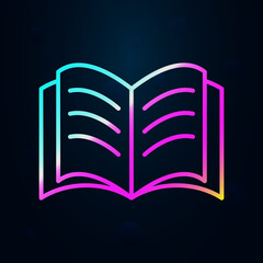 Open notebook outline nolan icon. Simple thin line, outline vector of education icons for ui and ux, website or mobile application