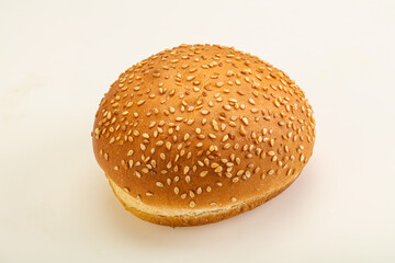 Burger bun with sesame seeds