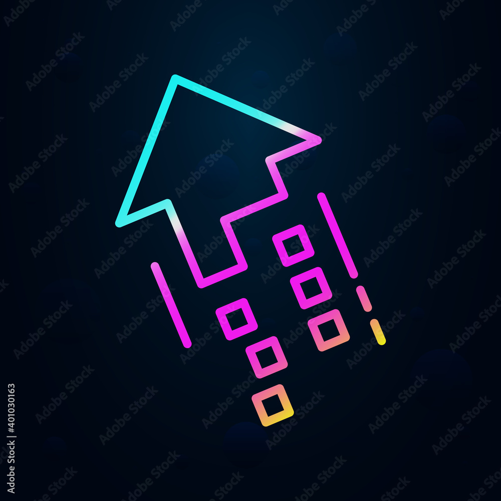Poster aspiring arrow nolan icon. simple thin line, outline vector of speed icons for ui and ux, website or