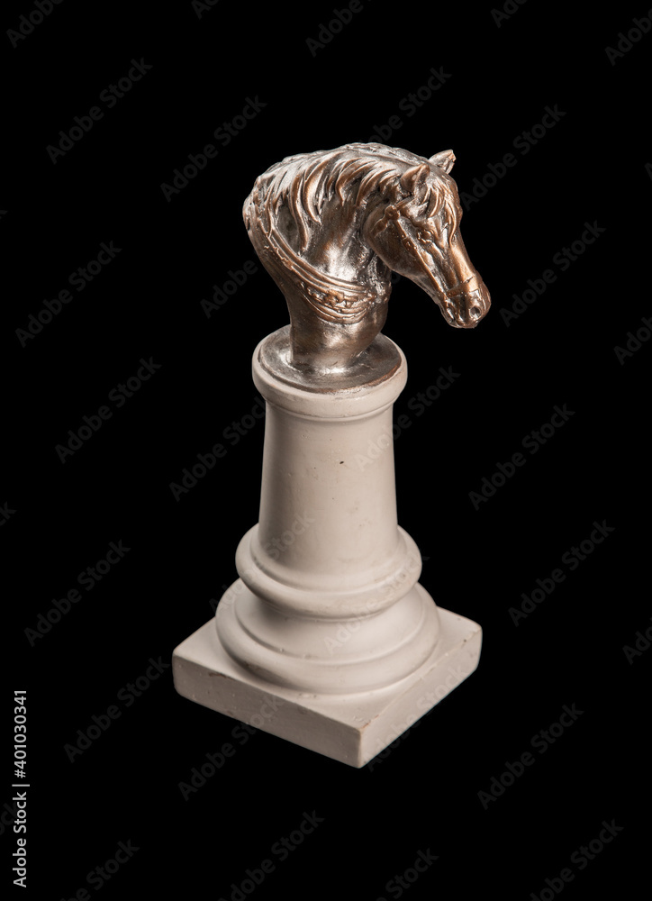 Wall mural bronze muzzle horse, gypsum sculpture plaster column