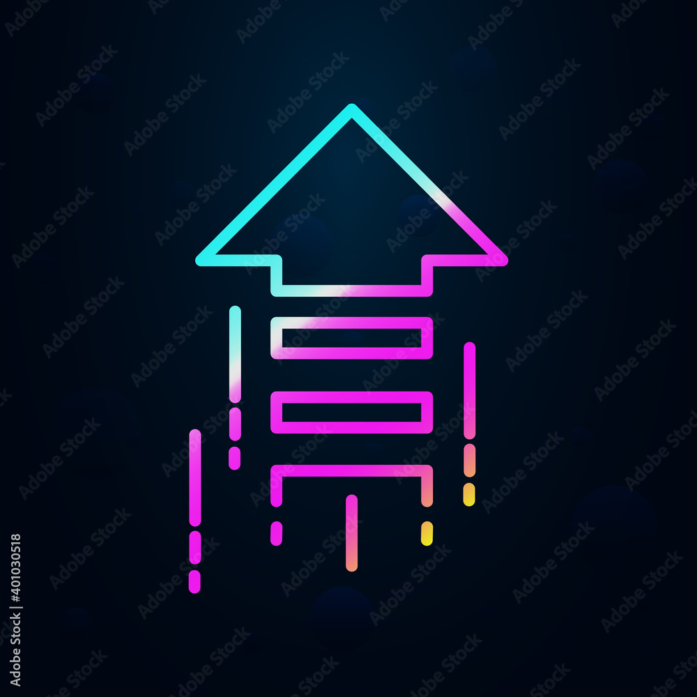 Poster fast arrow nolan icon. simple thin line, outline vector of speed icons for ui and ux, website or mob