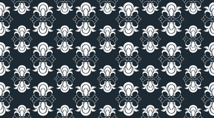 Decorative ornament damask pattern Textile wallpaper classic decor