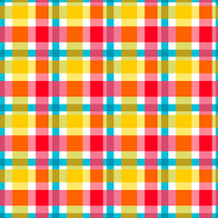 Check plaid seamless pattern vector colorful illustration