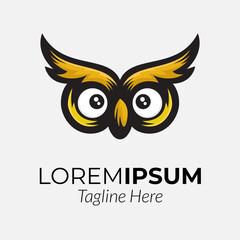 Owl logo design template illustration