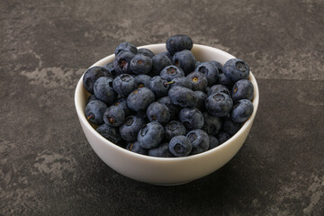 Ripe sweet tasty blueberries heap