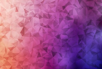 Dark Pink, Red vector shining triangular layout.