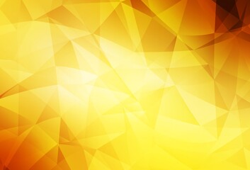 Light Orange vector triangle mosaic texture.