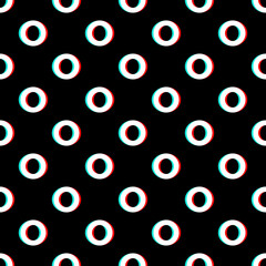 
Polka dot pattern seamless black background game console design