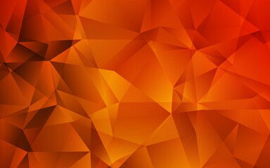 Light Red vector abstract polygonal template. Polygonal abstract illustration with gradient. Best triangular design for your business.