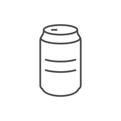 Aluminum can line outline icon