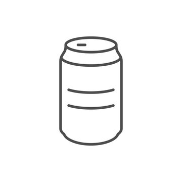 Aluminum can line outline icon
