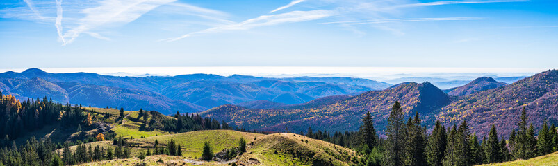 Fototapeta premium panorama of romanian carpathian mountains
