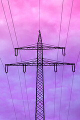 Elektromast Kunstwerk  Linie
