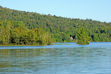 Quebec; Canada- june 25 2018 : the Saint Charles lake