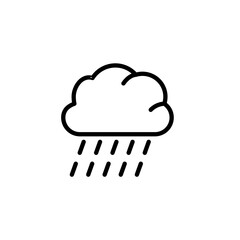Cloudy and rainy icon. Weather and seasons icons, outline style. Vector