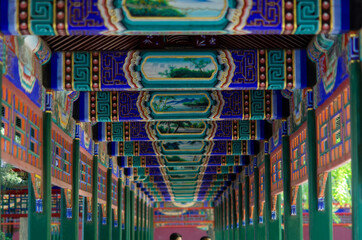 details of a temple entrance in China