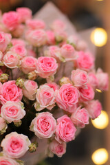 Flower composition. Macro photo. Wedding decor. A Beautiful bouquet of fresh flowers.